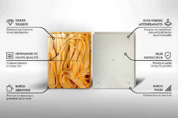 Krájecí prkénko skleněné Tagliatelle těstoviny