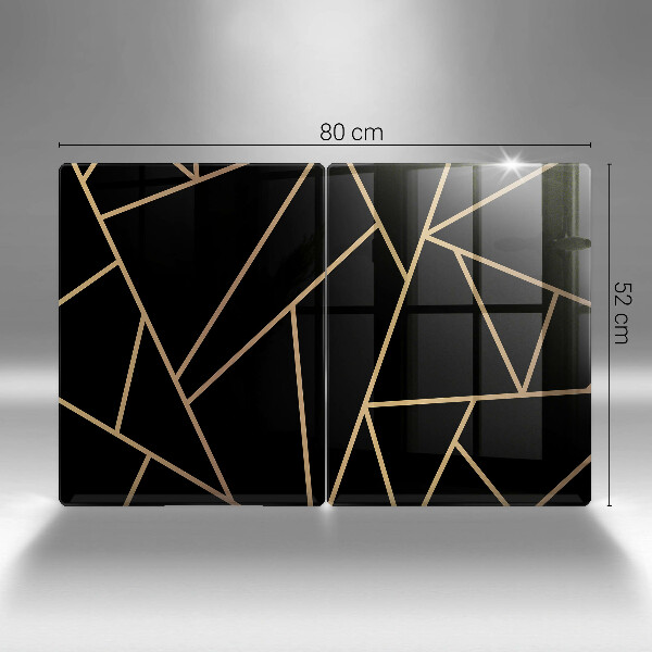 Krájecí prkénko skleněné Černá abstrakce