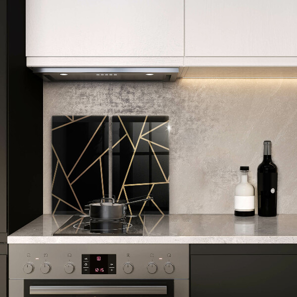 Krájecí prkénko skleněné Černá abstrakce