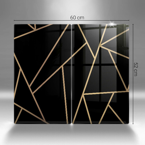 Krájecí prkénko skleněné Černá abstrakce