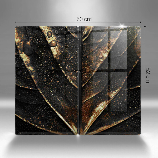 Krájecí prkénko skleněné Zlatý list