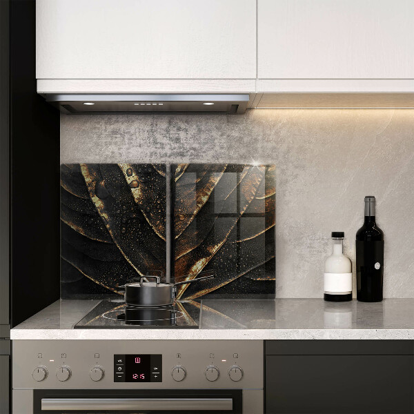 Krájecí prkénko skleněné Zlatý list