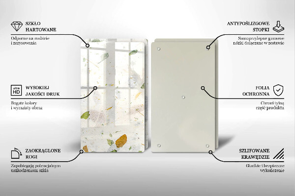 Krájecí prkénko skleněné Padající listy