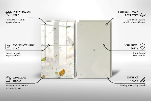 Krájecí prkénko skleněné Padající listy