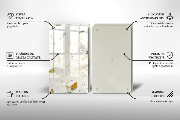 Krájecí prkénko skleněné Padající listy