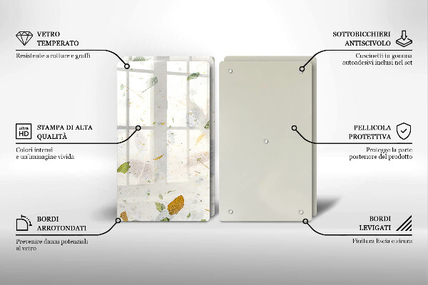 Krájecí prkénko skleněné Padající listy