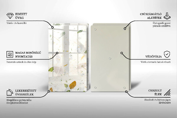 Krájecí prkénko skleněné Padající listy