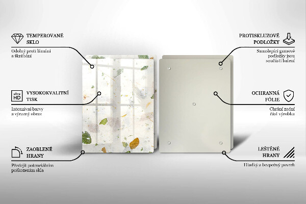 Krájecí prkénko skleněné Padající listy