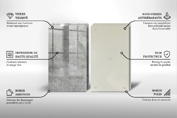 Skleněné krájecí prkénko Betonová textura