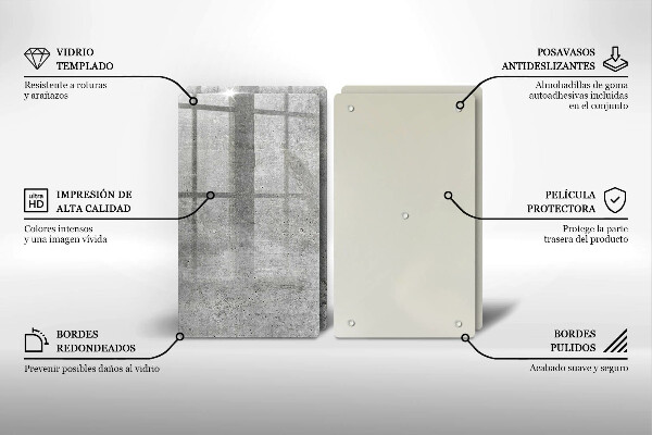 Skleněné krájecí prkénko Betonová textura