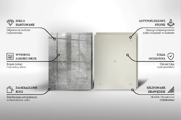 Skleněné krájecí prkénko Betonová textura