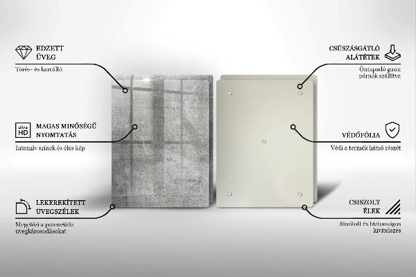 Skleněné krájecí prkénko Betonová textura