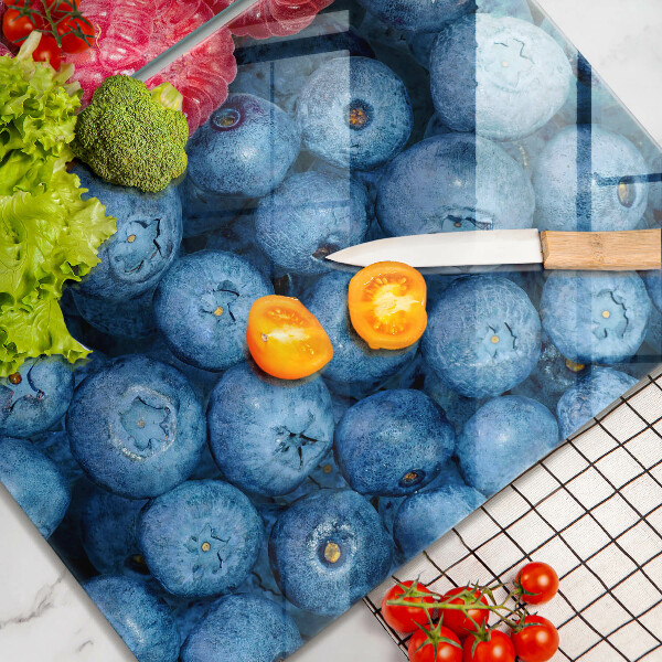 Skleněné krájecí prkénko Plody maliny a borůvky