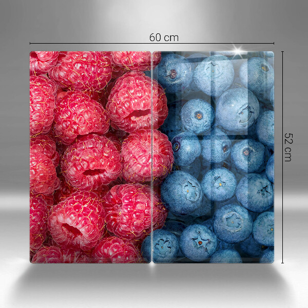 Skleněné krájecí prkénko Plody maliny a borůvky