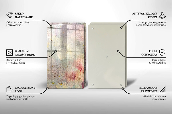 Skleněná krájecí deska Malování textury pozadí