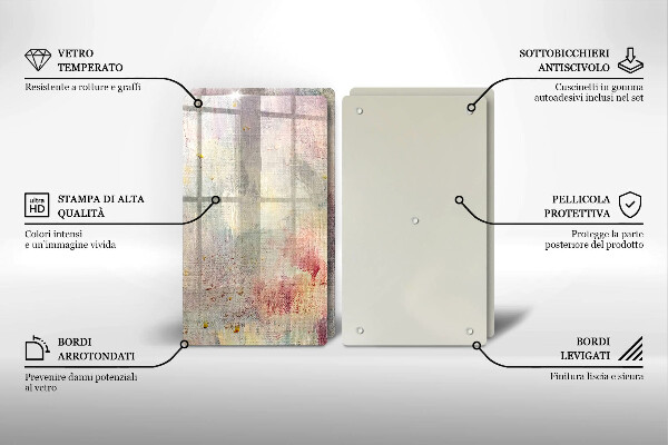 Skleněná krájecí deska Malování textury pozadí