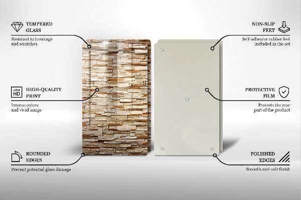 Skleněná krájecí deska Textura dekorativních kamenů