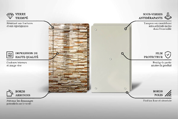 Skleněná krájecí deska Textura dekorativních kamenů