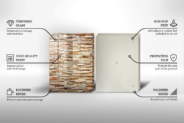 Skleněná krájecí deska Textura dekorativních kamenů