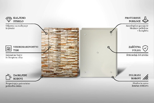 Skleněná krájecí deska Textura dekorativních kamenů