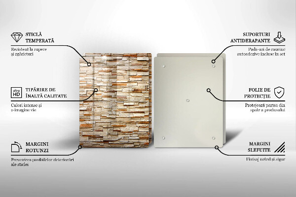 Skleněná krájecí deska Textura dekorativních kamenů