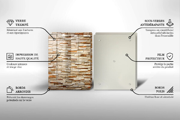 Skleněná krájecí deska Textura dekorativních kamenů