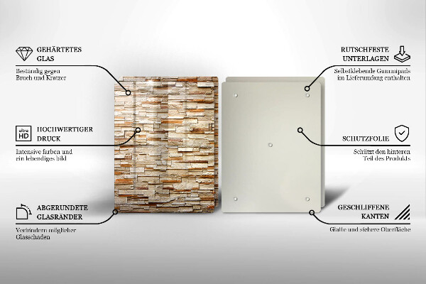 Skleněná krájecí deska Textura dekorativních kamenů