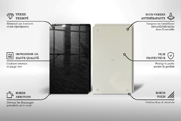 Skleněná krájecí deska Rock textury