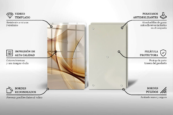 Skleněná krájecí deska Abstraktní tvary