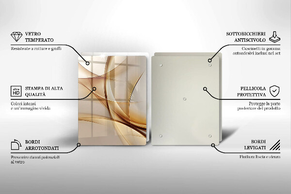 Skleněná krájecí deska Abstraktní tvary