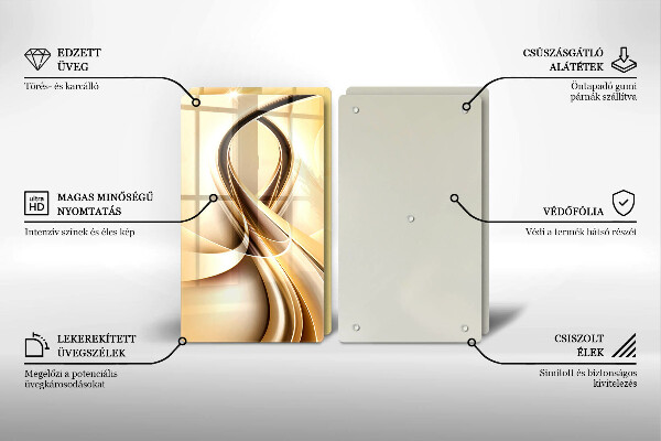 Skleněná krájecí deska Abstrakce kouře