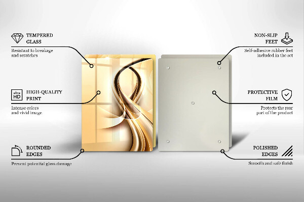 Skleněná krájecí deska Abstrakce kouře