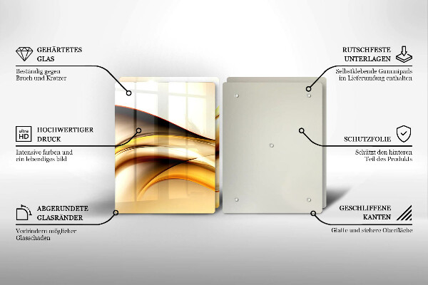 Skleněná krájecí deska Abstraktní kouřové čáry