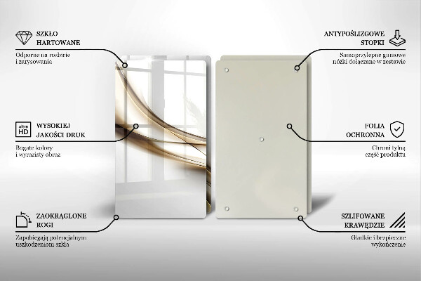 Skleněná krájecí deska Měkké linie abstrakce