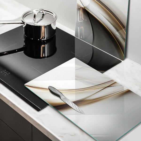 Skleněná krájecí deska Měkké linie abstrakce