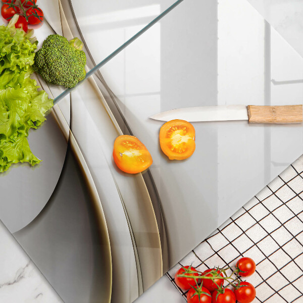 Skleněná krájecí deska Měkké linie abstrakce