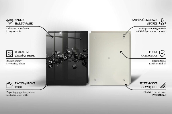 Skleněná krájecí deska 3d abstrakce tvarů