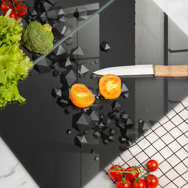 Skleněná krájecí deska 3d abstrakce tvarů