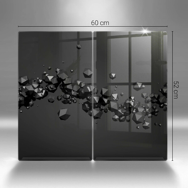 Skleněná krájecí deska 3d abstrakce tvarů