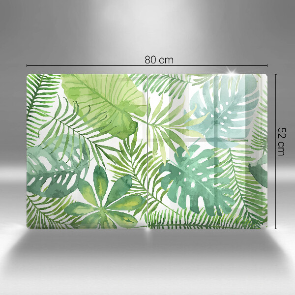 Skleněná krájecí deska Akvarel boho listy
