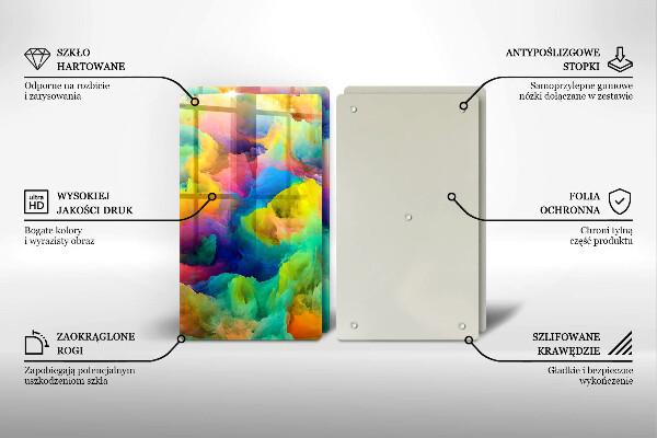 Skleněná krájecí deska Barevná abstrakce