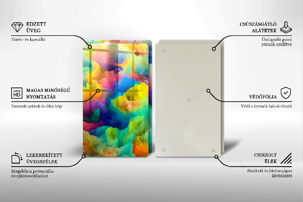 Skleněná krájecí deska Barevná abstrakce