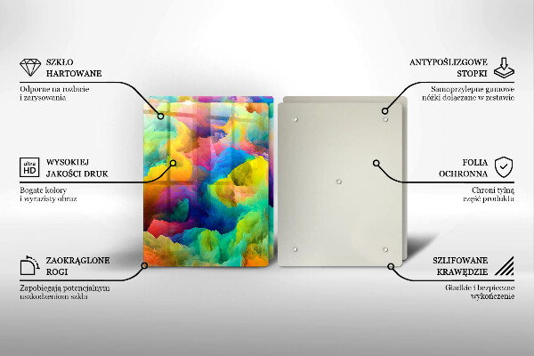 Skleněná krájecí deska Barevná abstrakce