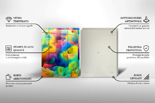 Skleněná krájecí deska Barevná abstrakce