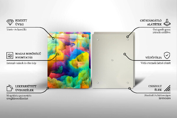 Skleněná krájecí deska Barevná abstrakce