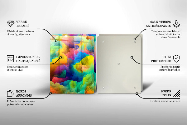 Skleněná krájecí deska Barevná abstrakce