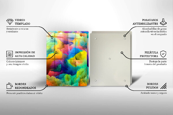 Skleněná krájecí deska Barevná abstrakce