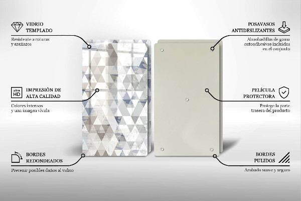 Skleněná krájecí deska Vzor trojúhelníků