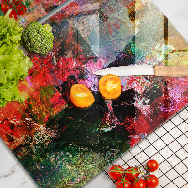 Skleněná krájecí deska Malování abstrakce