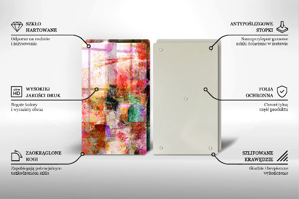 Skleněná krájecí deska Malování abstrakce